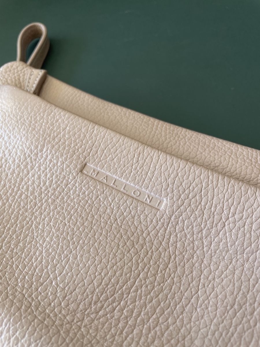 Valigie & Borse: Pochette Malloni en cuir rose poudré – Usato da Sion venduto da Linkebeek 2