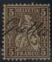 CH - Sitz. Helvetia - Zst. Nr. 30 - Schriftstempel Guttannen