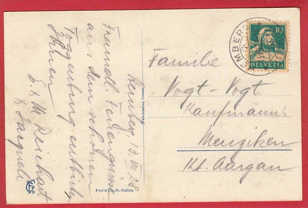 Cartoline postali: HEMBERG 1928 – Usato da Grüningen venduto da Kartenlaube 1