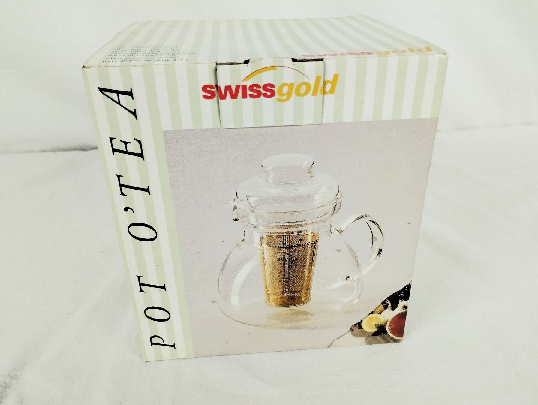 Teekannen: SWISSGOLD Tee-Dauerfilter mit Glaskanne 1.5l – Neu und originalverpackt aus Schübelbach von Restwert_Schubelbach