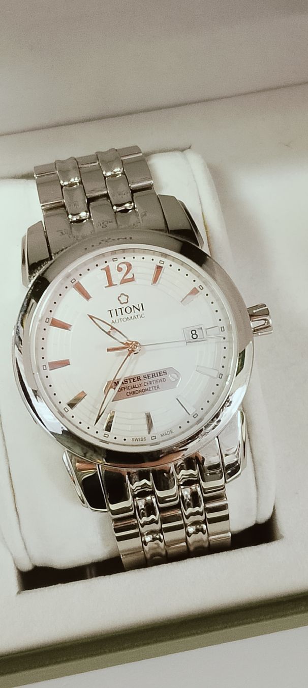 Titoni Uhren: Neuer Titoni automatic master Serie Chronometer full Set top – Neu und originalverpackt aus Biel/Bienne von Vintage-timearts