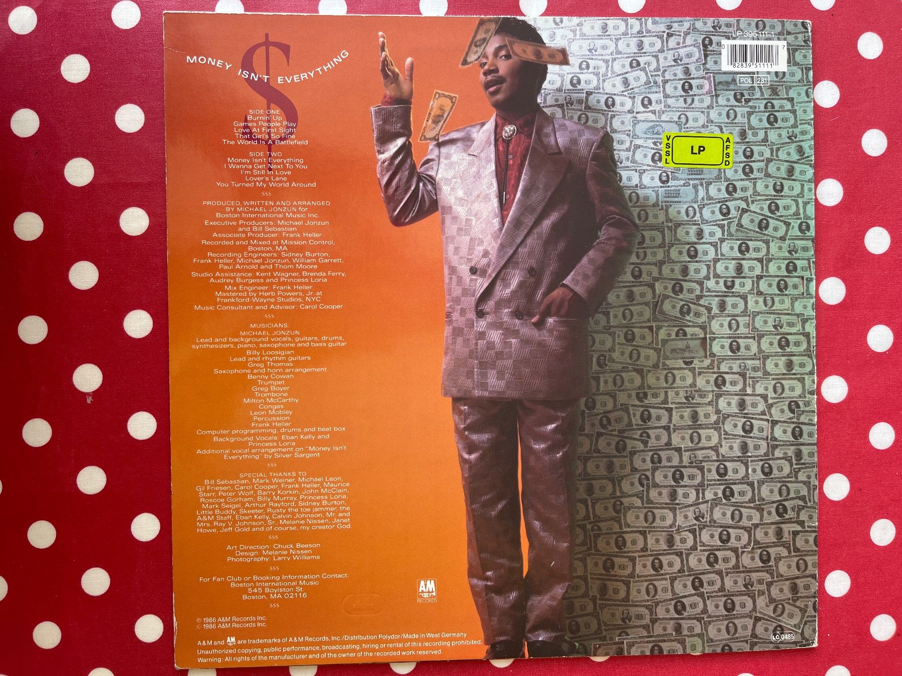 Dischi in vinile: A643/Michael Jonzun Money Isn't Everything – Usato da Frutigen venduto da Philippe_jsp 1