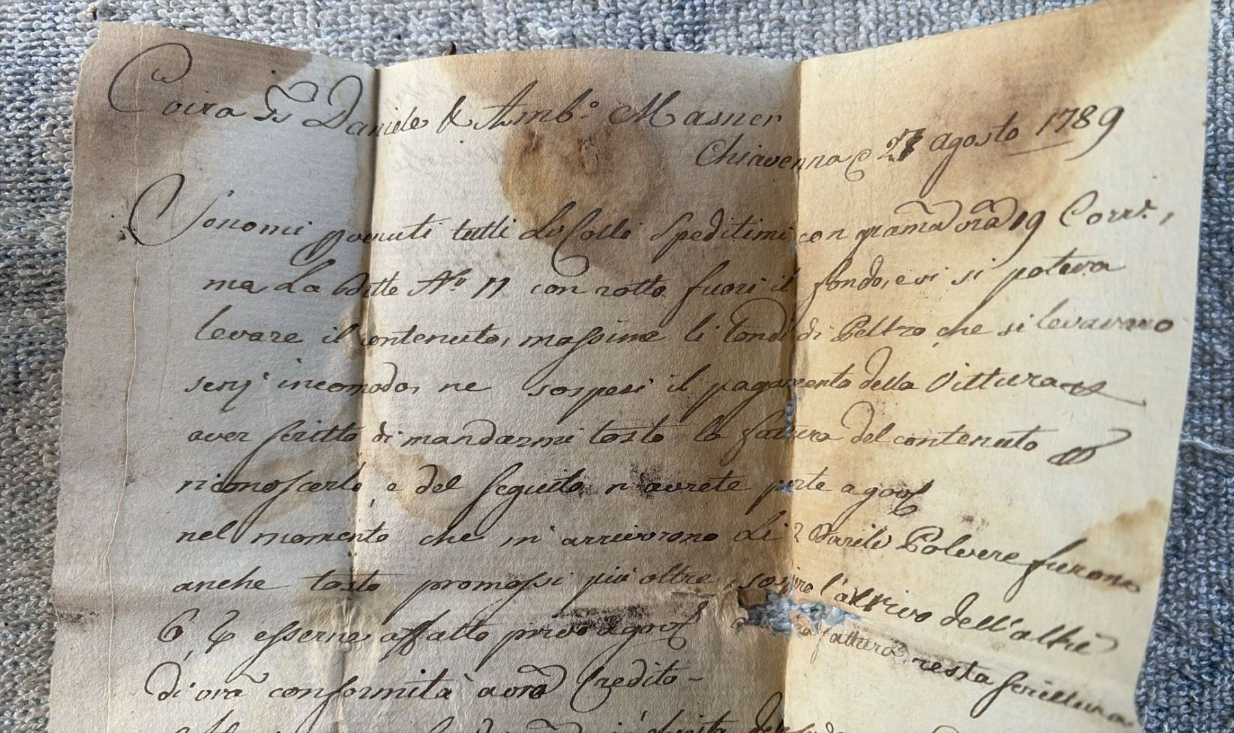 Documenti: ANTIKER BRIEF 1789 – Usato da Ostermundigen venduto da wini63 2
