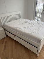 IKEA IDANÄS Doppelbett weiss 140x200 mit 4 Schubladen
