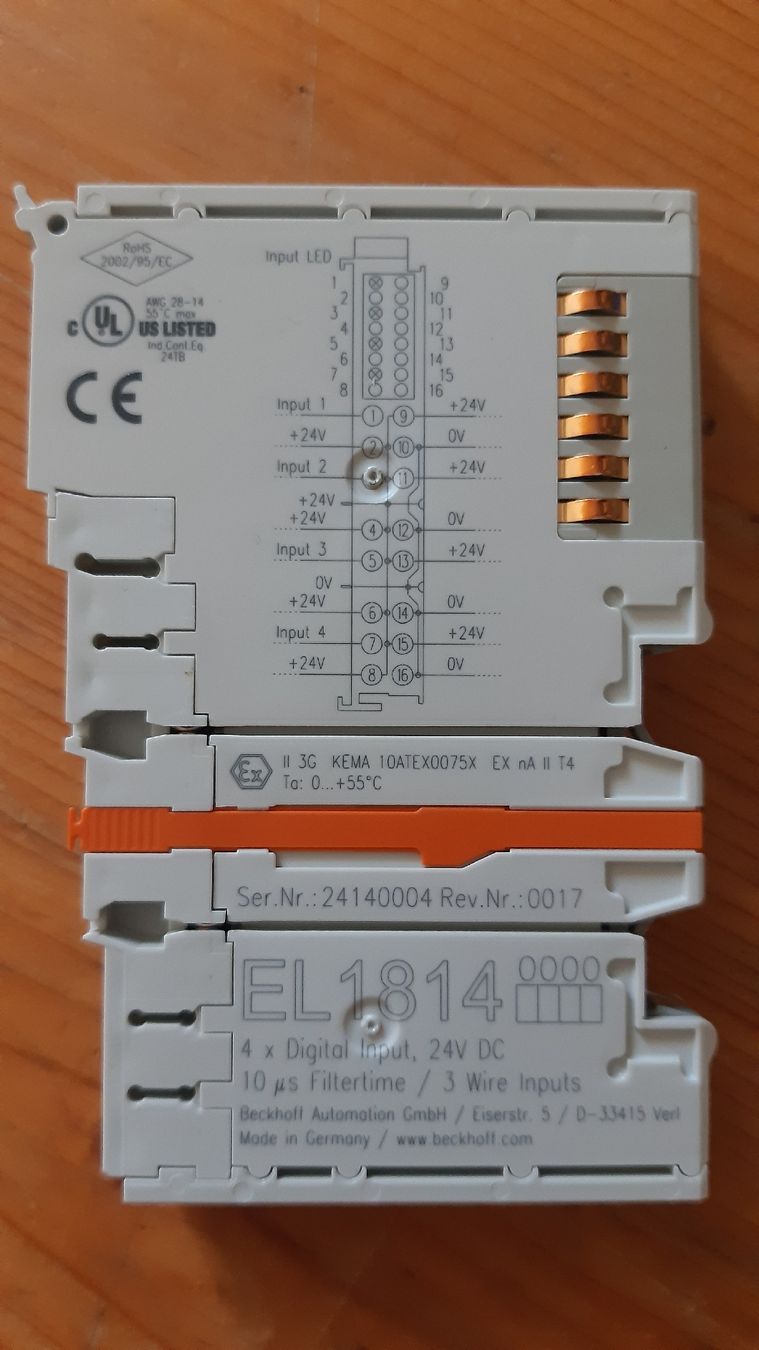 Beckhoff Componenti elettronici: Beckhoff EL1814 4x Digital Input 24V DC 10 µs Filtertime neu – Nuovo (secondo la descrizione) da Oey venduto da Parkplatzbrocki 1
