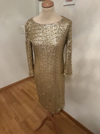 PKZ Women Paillettenkleid gold Grösse 40 guter Zustand