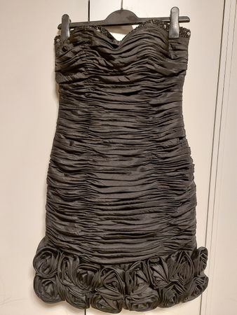 abito da sera donna 38 nero design rose con bolero raffinato