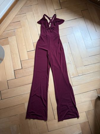 BERSHKA - Jumpsuit beerenfarben S