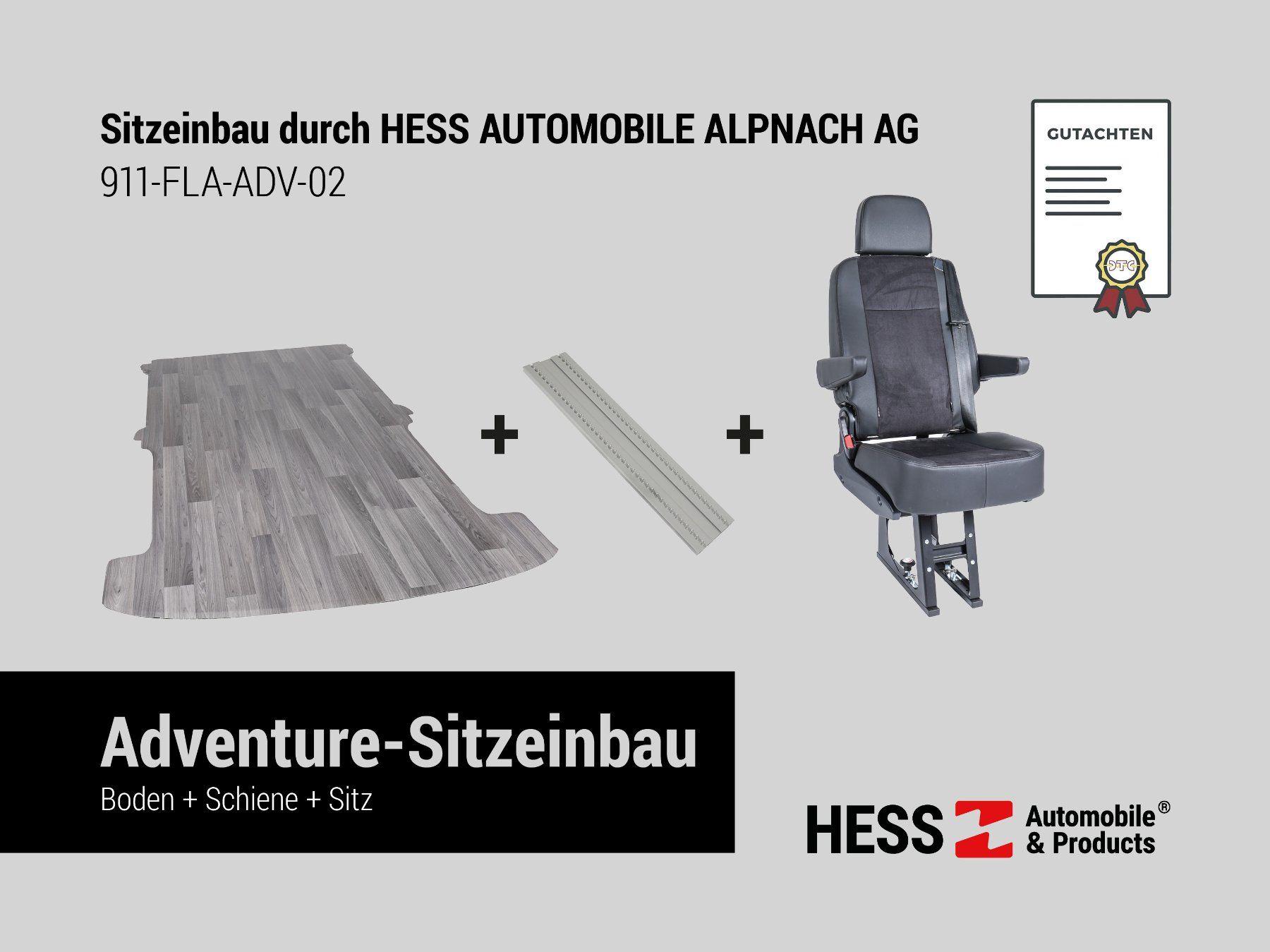 Alle Ersatzteile: Adventuresitz inklusive Schiene LE klappbar – Gebraucht aus Alpnach-Dorf von Hess-Automobile