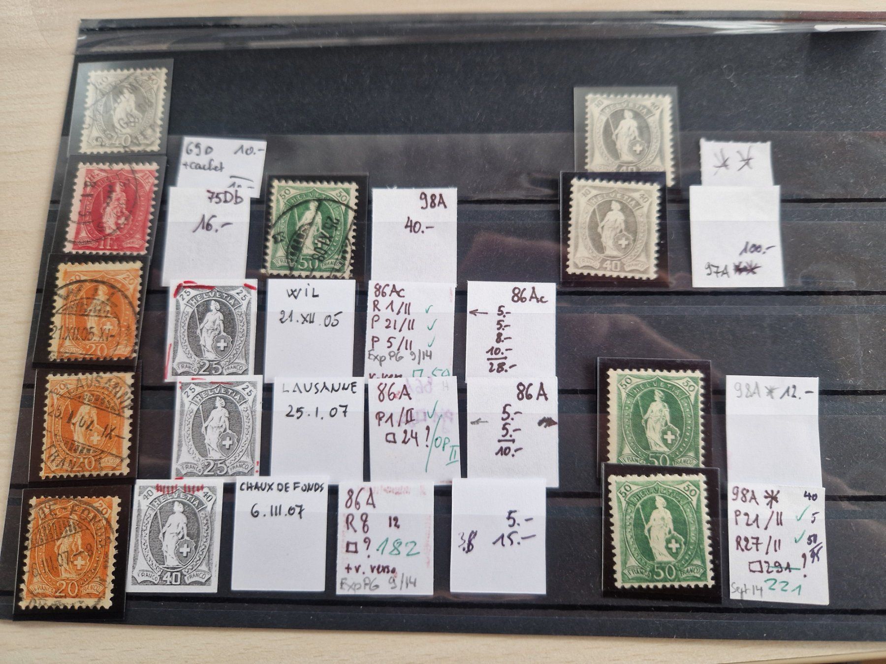Tutti i francobolli: Top Lot Stehende, ab 1.- – Usato da Burgdorf venduto da Glossy01