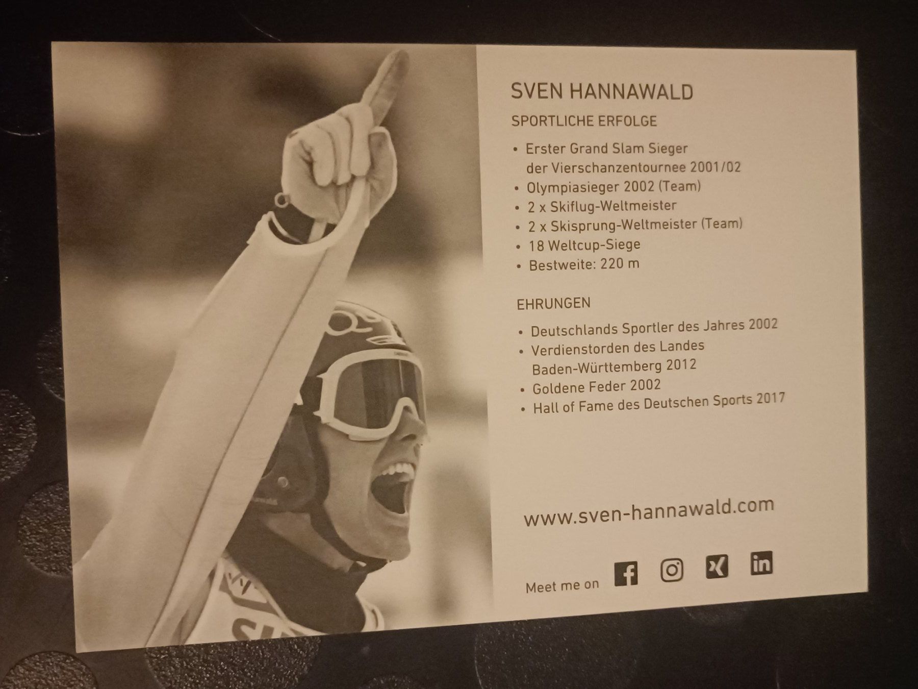Autografi: Sven Hannawald - handsigniert – Usato da Menziken venduto da Artographs 1