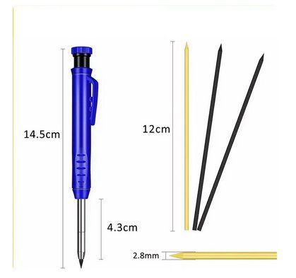 24 Stück Zimmermannsbleistift Minen 2,8mm - HB Graphit Ersatzminen