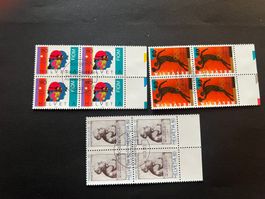 1993 Serie 839-841  Erstag gest.Viererblock mit Tab (K25)