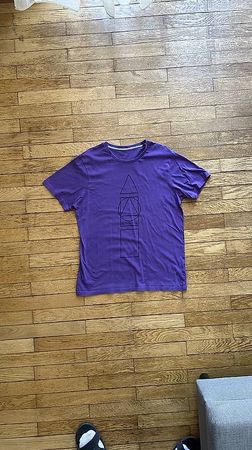 T-shirt Uomo Viola 100% Puro Cotone - Tg. XL