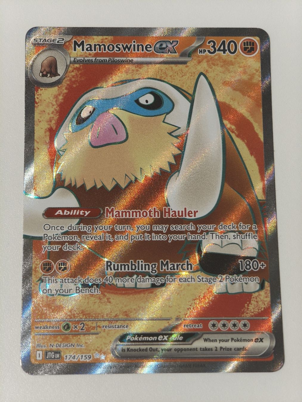 Pokémon Carte collezionabili: Mamoswine EX 174/159 – Nuovo (secondo la descrizione) da Therwil venduto da Cordachu_Trade