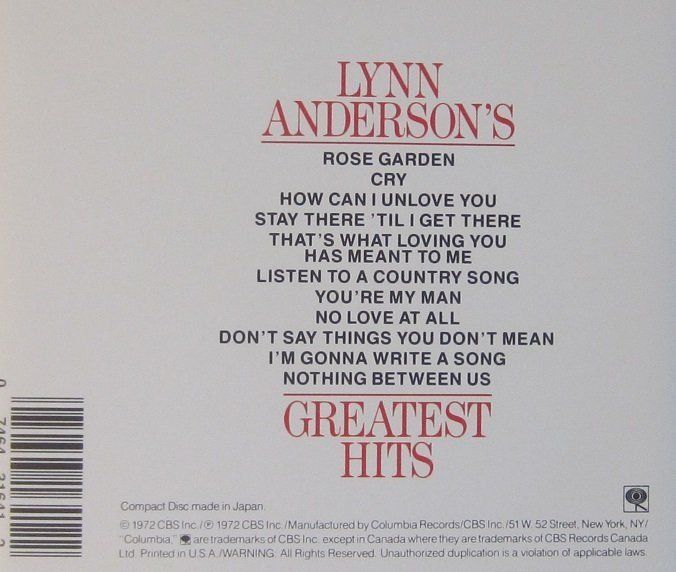 CDs: Lynn Anderson - Greatest Hits – Gebraucht aus Grüningen von azulverde 1