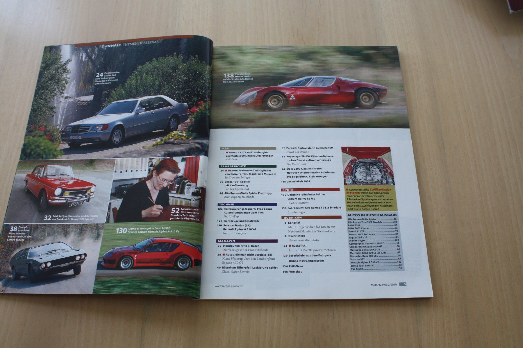 Riviste & Magazine: Motor Klassik 2/2010: Lamborghini Countach vs Ferrari 512TR – Usato da Wikon venduto da erwin400 1