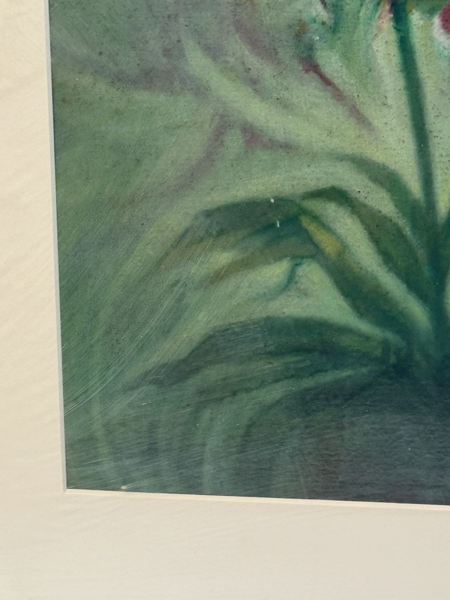 Gemälde: Modernes Pflanzen Gemälde hinter Glas – Gebraucht aus Grenchen von swiss.antiques 3