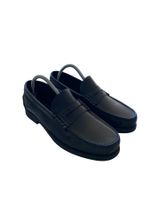 Saxone of Scotland Penny Loafer | Schwarz | UK 11/45