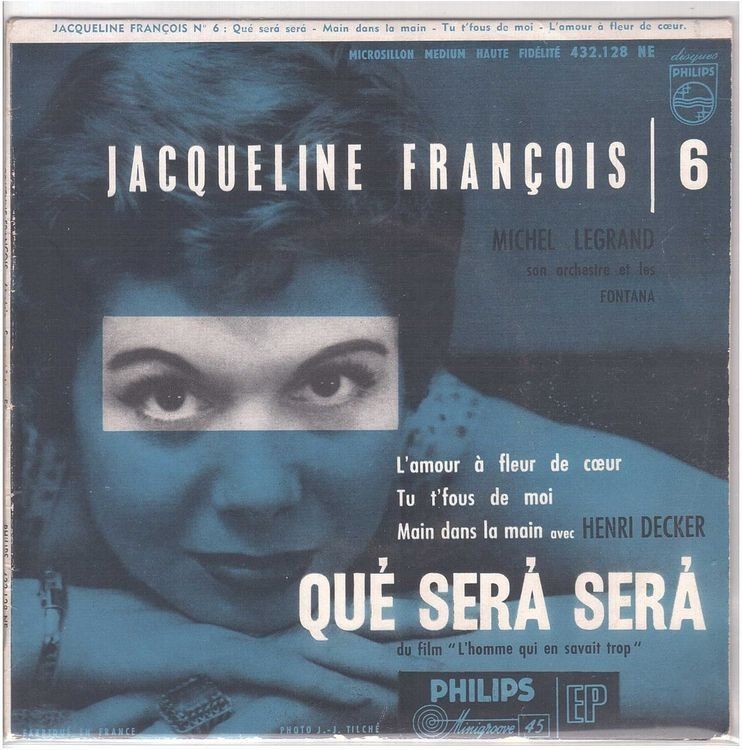 Schallplatten: Jacqueline Francois  --  Qué Sera sera   Single7  EP – Gebraucht aus Rheinau von asteng