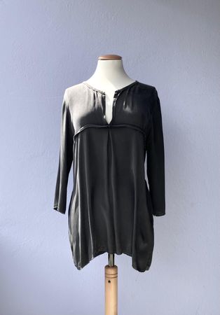 Graue Seidenbluse, Grösse M/L