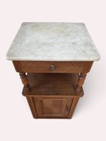 Nachttisch mit Marmorplatte Holz Schublade 