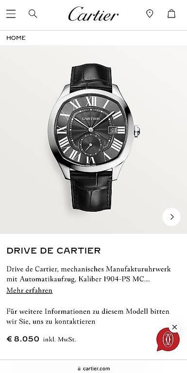 Cartier Orologi: DRIVE DE CARTIER UNGETRAGEN FULL SET – Nuovo e nell'imballaggio originale da Ermatingen venduto da driftelement 1