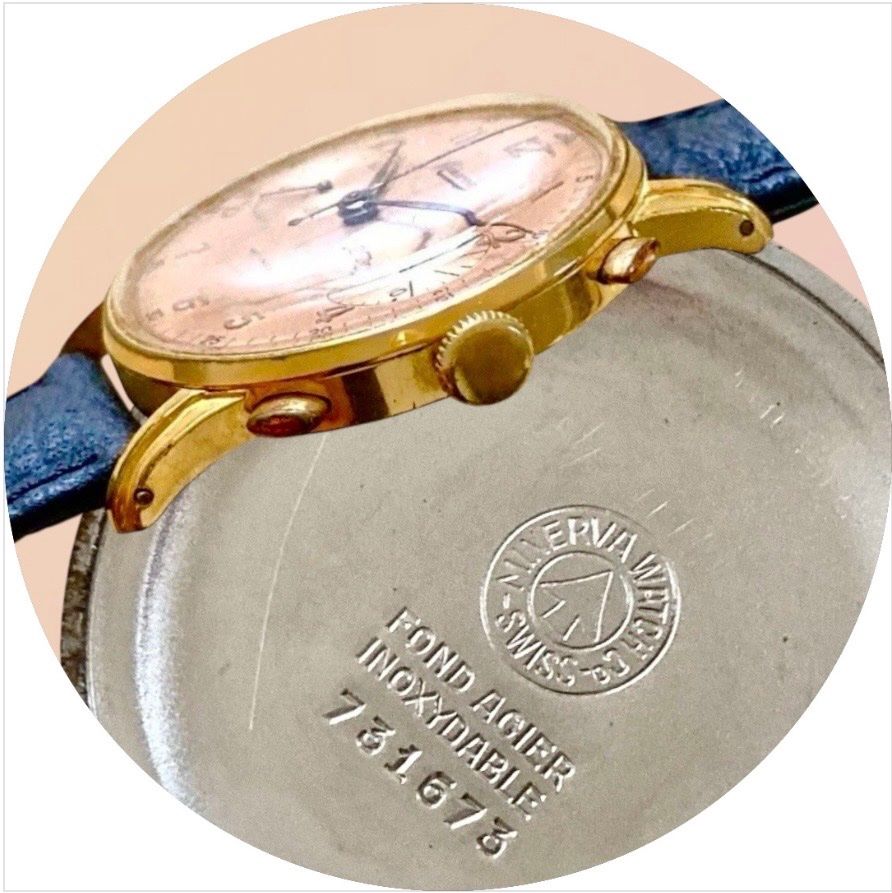 Minerva Orologi: Minerva Swiss Vintage Chronograph – Usato da lyss venduto da Uhrenparadies 2