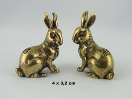 HÄSLI - Messing Figur - 3,3x2cm - 1 Paar