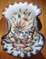 Plat décoratif fleurs vintage céramique Novara 46 Bretimio