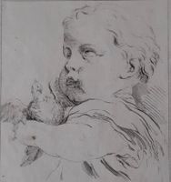 D'après F. BOUCHER - Gravure papier vergé XVIIIème filigrané