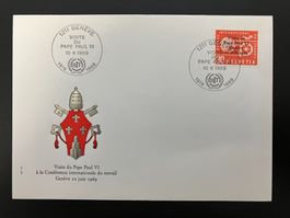 FDC Papstbesuch 1969 (ZNr. 104)