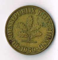 1950_BRD_10 Pfennig_D_Geprägt in München
