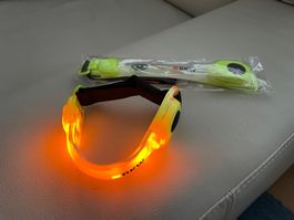 2 x LED Blink Safety Jogger Leuchtbänder NEU TOP