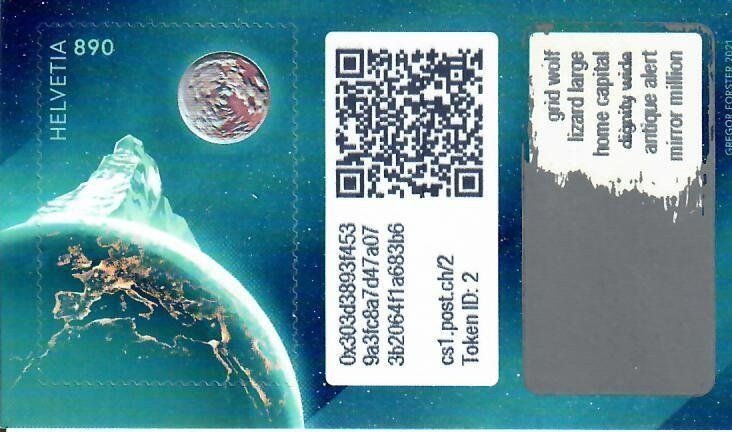 Tutti i francobolli: Swiss Crypto Stamps 1.0 ID2 – Usato da Schlieren venduto da Dalpie1414