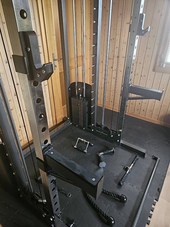 Hometrainer: Prof. Krafstation Kabelzugstation Dual Pulley Smith Machine  – Usato da Ennetbürgen venduto da Lindo_1406