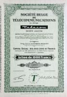 Société Belge de Telecommunications Telecom SA - 1955
