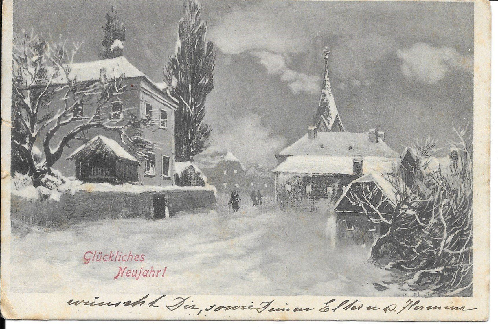 Cartoline postali: Ansichtskarte "Zum neuen Jahr" – Usato da Möhlin venduto da RoMe49