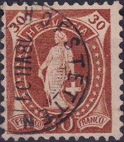 68D.d, Vollstempel: HOFSTETTEN (SO): 18.JUL.1901 +Expertise