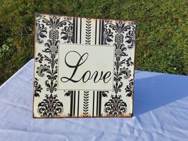 Blechschild „Love“ Vintage Stil, Dekoration für Zuhause!