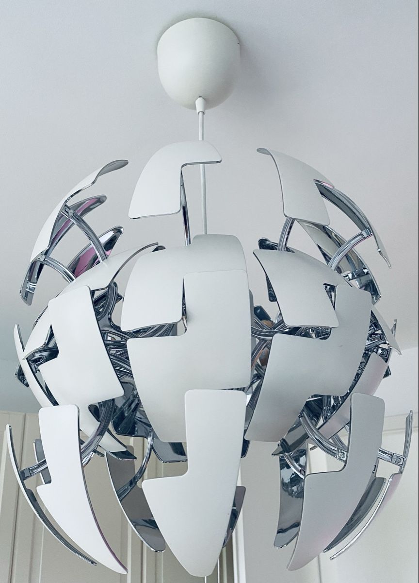 Ikea Lampadari & plafoniere: HÄNGELAMPE WEISS/SILBERFARBEN – Usato da Malters venduto da Kuettel1 4
