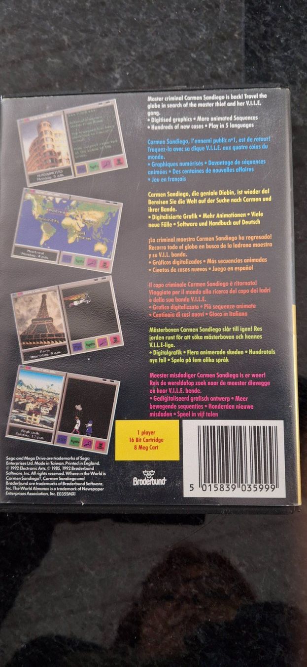 Sega Giochi: SEGA - OÙ SE CACHE CARMEN SANDIEGO – Usato da Bellelay venduto da Katia5 1