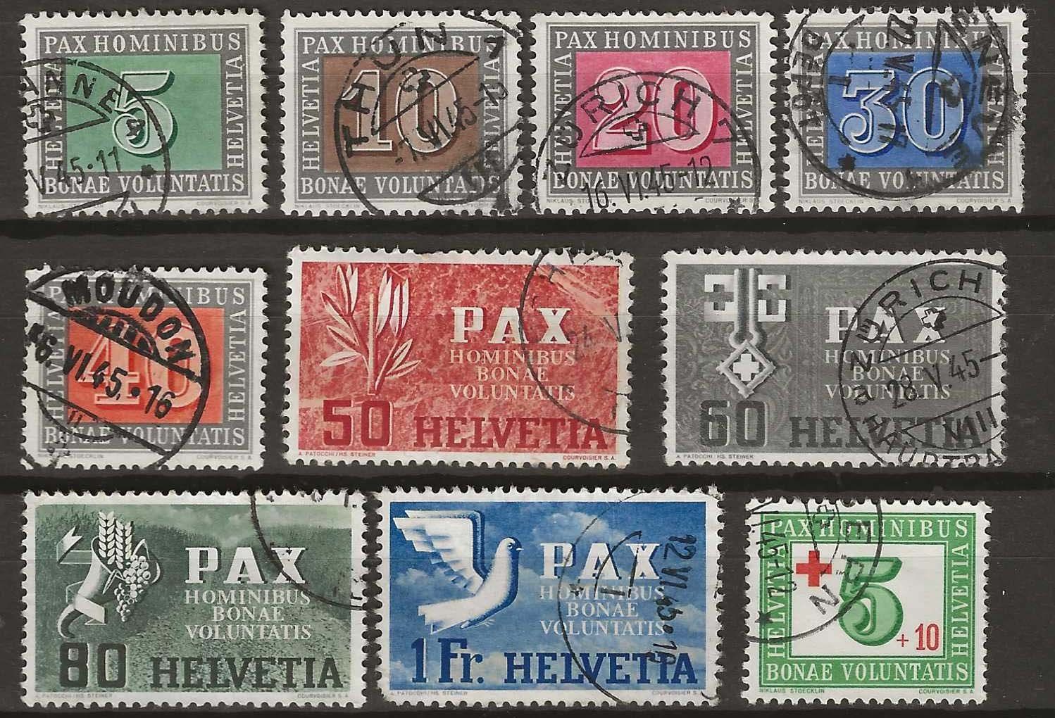 Tutti i francobolli: CH262 - Petit lot Pax obl. – Usato da Trélex venduto da Phil_Albert