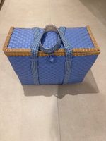Weiden Picknickkorb, Retro Gewebte Picknickbox, Kunststoff