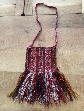 antik - traditionelle Chuspa / Coca Bag aus dem Andenraum