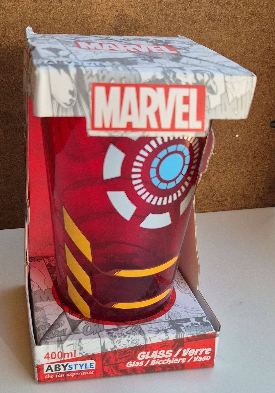 Gläser: MARVEL Iron Man Glas 400ml ABYstyle neu – Neu und originalverpackt aus Bischofszell von Ionspeaker