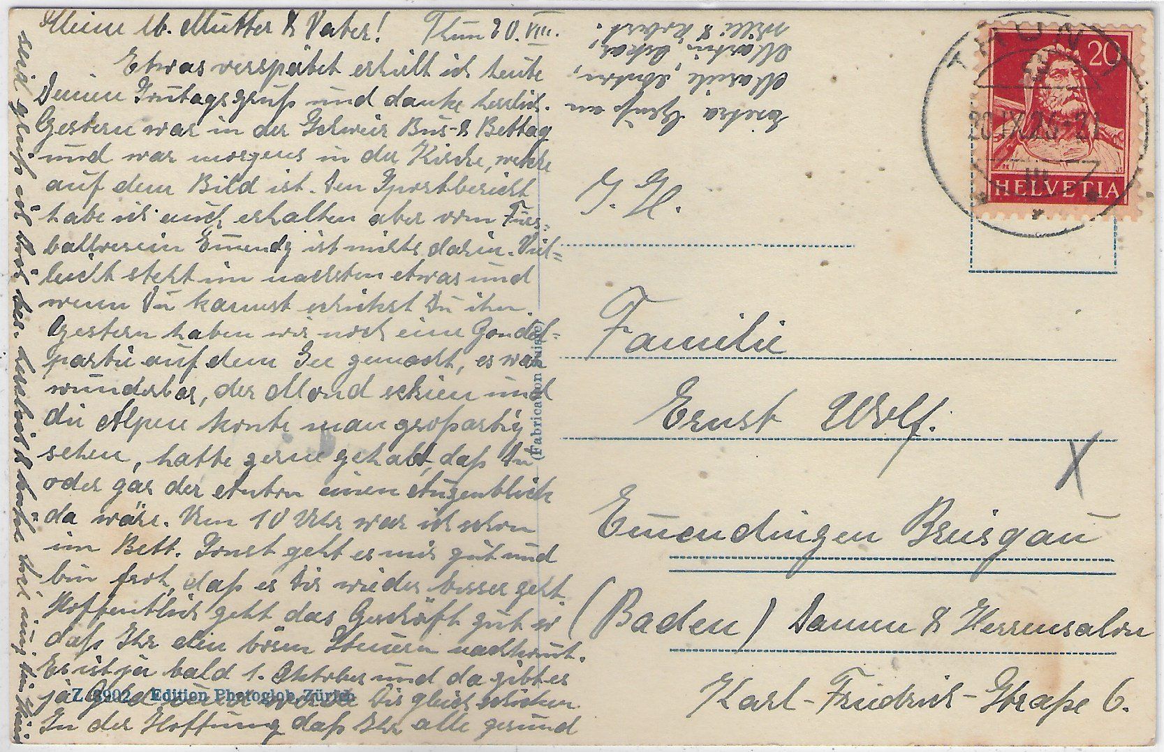 Cartes postales: Thun - Schloss & Kirche - animee – D'occasion à Ettingen par Kartenplanet 1