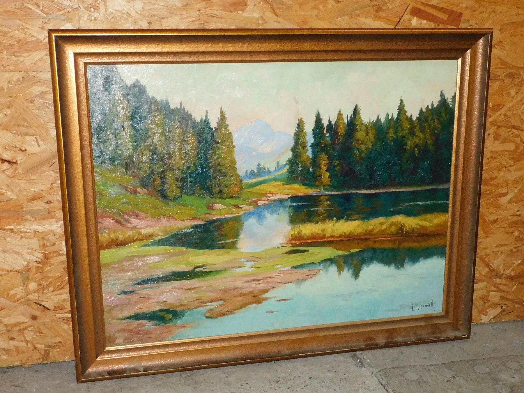 Gemälde: Kunst Ölgemälde Landschaftbild   Kunst Ölbild  altes Gemälde – Gebraucht aus Sursee von 76 3