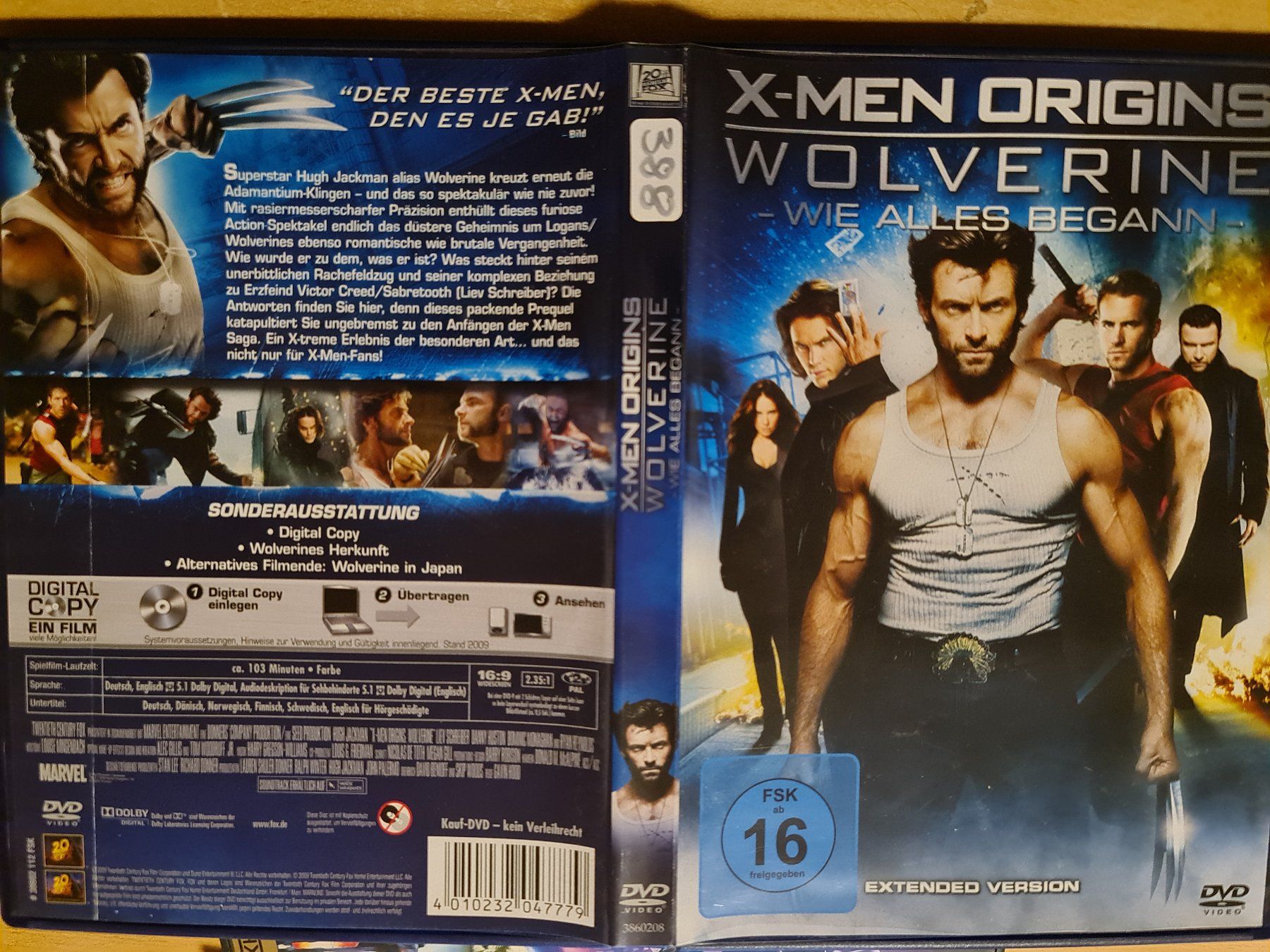Tous les DVDs: X-Men Origins: Wolverine DVD Extended Version – D'occasion à Dintikon par Vexi