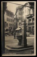 Lugano, Piazza Dante mit Hotel Caldelari